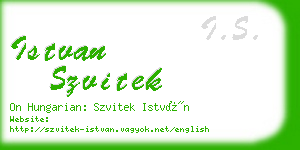 istvan szvitek business card